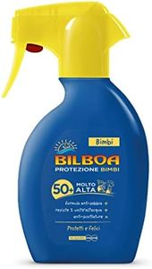 Bilboa Bimbi Trigger Solare Bambini con Protezione SPF 50+, Formula Anti Sabbia, Resistente all'Acqua e Anti Scottature, Dermatologicamente Testato, 250 ml