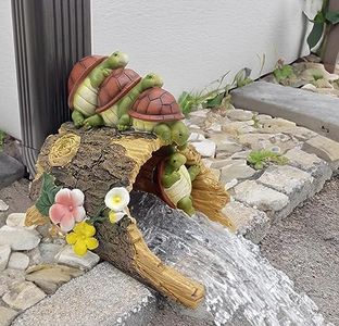 Turtle Statues Gutter Downspout Extension Statues Garden Decoration,Resin Statue Outdoor Decor,Animal Downspout Diverter,Decorative Gutter Extension,3"×4" Downspout Extender Diverter Splash Block