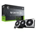 MSI GeForce RTX 5080 16G Ventus 3X OC Plus Graphic Card - NVIDIA GeForce RTX 5080 GPU, 16GB GDDR7 256-bit Memory, 30 Gbps, PCI Express Gen 5 Interface, Upto 2640 MHz, TORX Fan 5.0