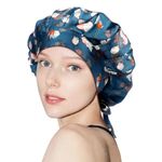 OLESILK 25 Momme Silk Bonnet for Sleeping Bowknot, 100% Mulberry Double-Side Silk Hair Wrap for Sleeping, Silk Sleep Cap for Curly Hair, Silk Hair Bonnet for Women, Lavender