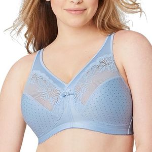 Glamorise Women's Intimate Apparel Women Figure MagicLift Wirefree Minimizer Support #1003 Full Coverage Bra, Light Blue, 42H US