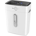 BONSEN White Shredders for Home Office, 10-Sheet Cross Cut Paper Shredder for Home Use, P-4 Security Level, Small Quiet Credit Card Shredders for Office with Jam Proof System, 4 Gallons Bin (S3201-W)