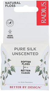RADIUS - Natural Biodegradable Silk Floss, Soft and Smooth for Total Tooth and Gum Protection (33 Yrd)