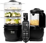 Babymoov Duo Meal Station XL 6-in-1 Baby Food Maker, Large Capacity Steamer Blender Processor, Bottle Warmer, Defroster, Sterilizer for Homemade Baby Food, Black