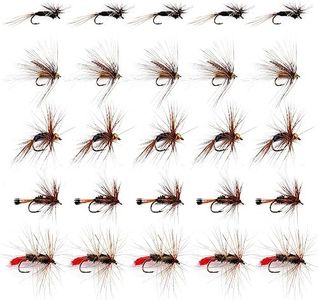 goture Fly Fishing Flies Kit - 25pcs Fly Fishing Lures- Fly Fishing Assortment Kit for Bass Trout Salmon Fishing - Dry Flies Wet Flies Streamers Nymphs Fly Fishing Gear Gift