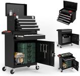 CMFYDAILY 5-Drawers Black Tool Ches