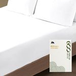 Mayfair Linen Luxuriously Soft Deep Pocket California King Fitted Sheet - 100% Egyptian Cotton, 600 Thread Count Cal King 1 Fitted Sheet Only with Head & Foot Tags, Sateen Weave, Cooling Sheet (White)