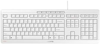 Cherry Stream Keyboard - Wired USB Keyboard - SX Scissors Mechanism - GS Approval - QWERTY – White