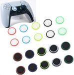 LimCryspp 20Pieces Replacement Thumb Grips Caps Cover Silicone Analog Controller Joystick Thumb Stick Cap Compatible with PS2/PS3/PS4/PS5/Xbox Controllers