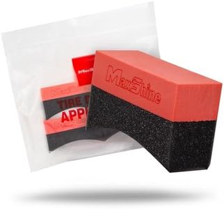 Maxshine 4-Piece Curved Foam Tire Dressing Applicator – Waxing & Polishing Sponge for Even Tire Shine and Trim Protection