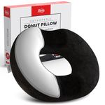 Primica Donut Pillow Hemorrhoid Cushion - Tailbone Pain Relief Doughnut Pillow - Super Comfort Round Ring Butt Cushion Helps Ease Post Natal, Prostate, Post Surgery and Back Pain