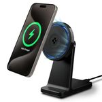 Spigen OneTap Pro 3 Cryomax Qi2 15W MagSafe Wireless Cooling & Fast Adjustable Stand Charger Station LED [Incl. 2M Cable] for iPhone 17 16 15 Pro Max 17e & MagSafe Cases for Samsung Galaxy S26 Ultra
