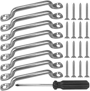 8 Piezas Bucles de Cubierta de Kayak,Anclaje Pared,Piezas para Kayaks y Piraguas,Ganchos de Techo,Argolla Acero Inoxidable,Anclajes Toldo,Utilizar para Aparejar Barcos,Kayaks, Canoas