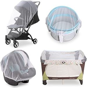 Baby Mosquito Net for Stroller, Reusable Bug Net for Stroller, Bassinets, Cradles, Playards, Pack N Plays and Portable Mini Crib, Portable & Durable Baby Insect Netting