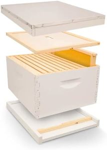 Mann Lake Complete Bee Hive Kit, Fully Assembled Beginner-Friendly Beekeeping Hive Starter Set with Hive Body & 10 Frames, Durable and Weather-Resistant, Painted