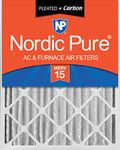 Nordic Pure 24x24x4M15+C-1 MERV 15 Plus Carbon AC Furnace Air Filters, Qty 1