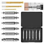 9Pcs Damaged Screw Extractor Set, Screw Remover and Extractor Bit Set, Adult Gifts for Men, General bit set Double Ended for Damaged Broken Stripped Screws