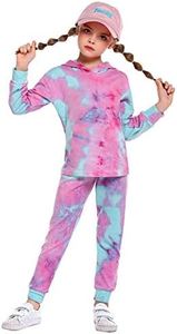 Arshiner Girls Jogger Set Tie Dye Sweatsuit Tracksuits Long Sleeve Pullover Sweatpants 2 Pcs Set