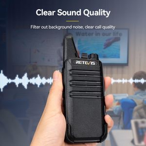 Retevis RT622 2-Way Walkie Talkies 6-Pack – Rugged PMR446 Radios with VOX, 6-Way Charger, Black