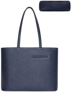 Pebble Leather Tote Bag for Men Shoulder Bag Grain Leather Totes(Navy Blue)