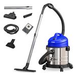 Eureka Forbes Wet & Dry Endura Vacuum Cleaner 22 kPa High Power Suction | Blower Function | 20 litres Tank Capacity | High Strength Stainless Steel Body | 7 Multipurpose Accessories |1 Year Warranty