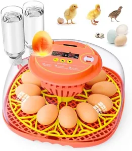 12 Egg Incubator for Hatching Eggs, Smart Temperature and Humidity Control, Automatic Egg Turning, Incubator for Hatching Chicken, Quail, Duck Eggs, 360° Clear View for Home, Classroom, Farm