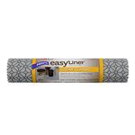 EasyLiner Clear Classic Shelf Liner - Durable Non Adhesive Fridge Liner - Easy to Install & Clean - Kitchen Liner Mat for Fridge Shelves - Removable Shelf Liner, 20 in. x 12 ft. - Gray Geo Pattern