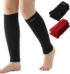 Brook + Bay Leg Warmers for Women - Cable Knitted Ankle Warmers - Winter Boot Cuffs - Warm Calf Leg Warmers OSFM - Black, Red