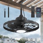 LEDIARY 20" Outdoor Ceiling Fan wit