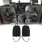 SUNPIE 2 Pcs Seat Back Truck Gun Rack，Automotive Gun Racks With Molle Panel Universal Seatback Storage Pockets Tactical Car Seat Back Organizer For Hunting Accessories Storage(Black)