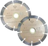 (2 Pack) ALSKAR DIAMOND USA ADLSS 4-1/2 inch Dry or Wet Cutting General Purpose Power Saw Segmented Diamond Blades for Concrete Stone Brick Masonry (4 1/2" - 2 pcs)