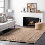 nuLOOM Daniela Farmhouse Chunky Jute Area Rug, 4x6, Natural