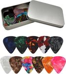 Guitar Picks 24 Pcs Plectrum for Electric, Acoustic, or Bass Guitar (Celluloid)