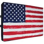 Outdoor TV Cover 70 - 75 inch - WITH ZIPPER, Weatherproof and Waterproof 360 degrees protection, 600D Heavy Duty Fabric – American Flag