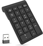 Wireless Number Pads, Numeric Keypad Numpad 22 Keys Portable 2.4 GHz Financial Accounting Number Keyboard Extensions 10 Key for Laptop, PC, Desktop, Surface Pro, Notebook