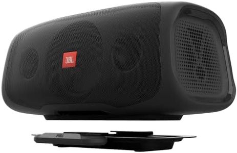 JBL Basspro Go Plus with Home Charger - 2 in 1: Active Subwoofer Car and 200 Watt Bluetooth Speaker Box Can be Used in Car and Home, Black