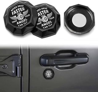 Superkred Keyhole Covers for Jeep Wrangler Accessories: SUV Door Security Keyhole Cover for Jeep Gladiator Wrangler JL JLU (Guardian Angel Magnetic)
