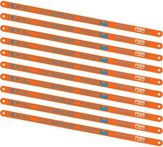 20 Pieces Hacksaw Replacement Blades Metal Cutting Hacksaw Blades with 18 Teeth and 24 Teeth Per Inch (Orange Background with Bi-metal Letter)