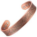 MagEnergy Copper Bracelet For Men Women, Tree of Life 99.99% Pure Copper Magnetic Therapy Bracelets,7.3''Adjustable Cuff Bangle Jewerly Gift