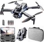 VVE Foldable Remote Control Drone with 1080P HD with 2 Camera with 1800Mah Battery WiFi FPV 4-Camera Toy with Dual Flash Lights Multicolor (Drone - DK JS27 PRO)