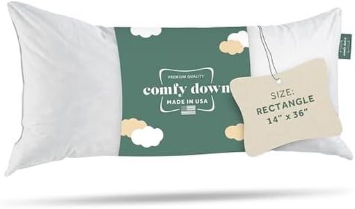ComfyDown 95% Feather 5% Down, 14 X 36 Rectangle Decorative Pillow Insert, Sham Stuffer - Made in USA