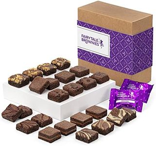 Fairytale Brownies Magic Morsel 24 Individually Wrapped Gourmet Chocolate Food Gift Basket - 1.5 Inch x 1.5 Inch Bite-Size Brownies - 24 Pieces - Item CF424