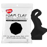 BOHS Black Slime and Foam Modeling Clay, Squishy, Air Dry, for School Arts & Crafts,1.1 lbs