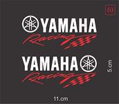 ISEE 360® Racing Stickers for Compatible Yamaha Bike R15,fz,Rx100 Side Mulguard Tank Vinyl Decals L x H 11.00 Cm x 5.00 Cm Pack of 2