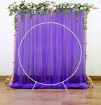 B J Creation Balloon Decoration Stand Round Arch-White Color For All Party Celebration Made Of Pvc Pipes 5Ft (152 Cms) In Width&6Ft 182Cms Height/Birthday/Anniversary/All Decor, Set Of 1