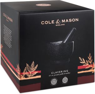 Cole & Mason Granite Pestle and Mortar, 20cm – Heavy Duty Grinder