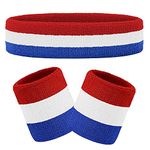 HOTER Thick Solid Color Sweatband Set (1 Headband + 2 Wristbands)
