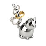 Umbra Zoola Cat Ring Holder, Metal Ring Display for Jewelry, Chrome