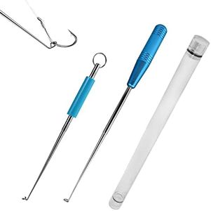 Removedor de anzuelos de Pesca de 2 Piezas, removedor de anzuelos de Pesca de Acero Inoxidable, removedor de anzuelos portátil, Herramienta de Pesca, Adecuado para Pesca en el mar, Pesca en Roca, etc