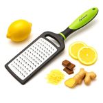 SIGNAMIO® Hand Kadukas Cheese Grater and Vegetable Shredder for Kitchen Stainless Steel Ginger Crusher, Carrot Grater, Garlic Slicer with Protective Cover (Green)